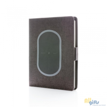 Afbeelding van relatiegeschenk:Air notebook cover A5 met 5W draadloze 4.000 mAh powerbank